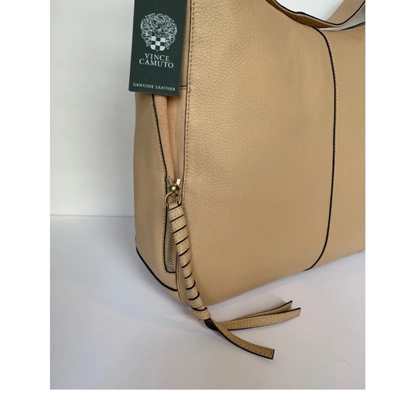 Vince Camuto Cory Hobo Douthwest Style Tan Leather Purse Handbag - Picture 3 of 6